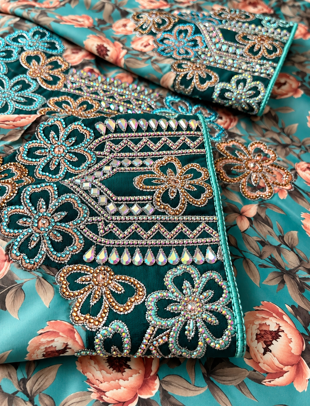Ghazal Turquoise Mukhawar – Italian Silk
