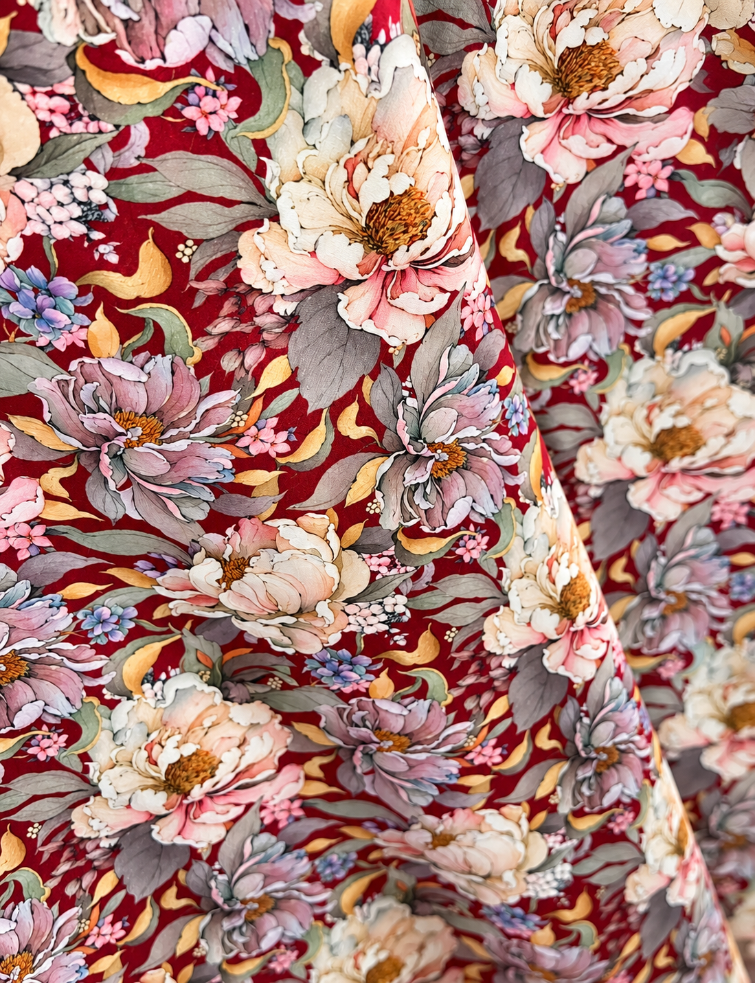 Ghazal Red Mukhawar – Italian Silk