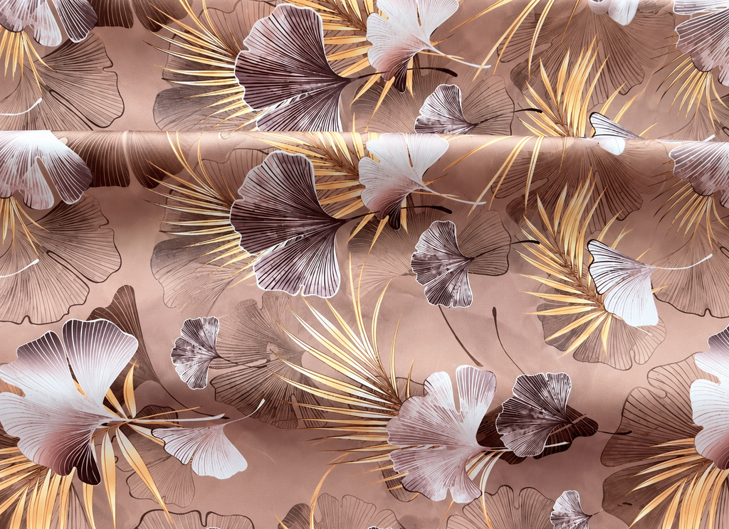 3D Brown Rose Mukhawar – Italian Silk