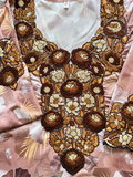 3D Brown Rose Mukhawar – Italian Silk